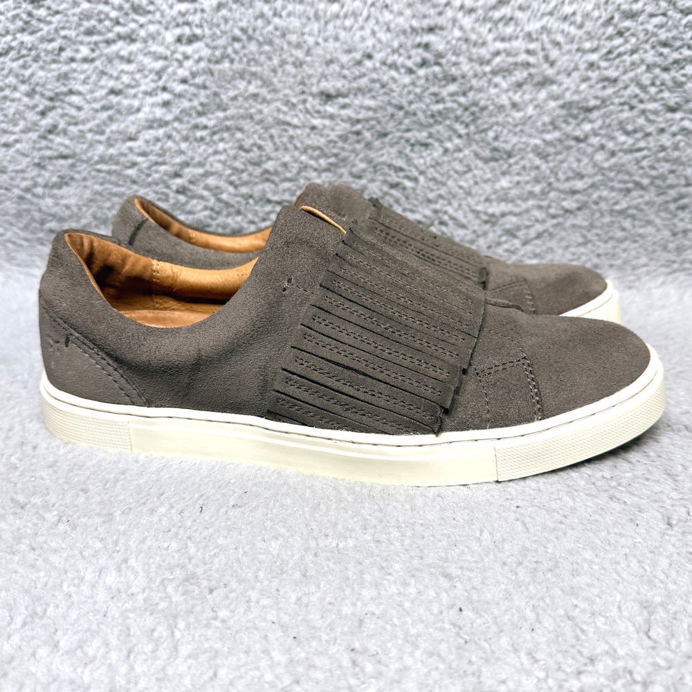 Frye Ivy Gore Slip On Womens Size 7 Low Top Sneakers Shoes Dark Ash Gray Suede